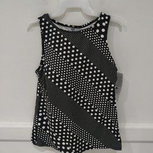 NWT Lands End Womens Chlorine Resistant High Neck Tankini Top Size 12 $70 FLD206
